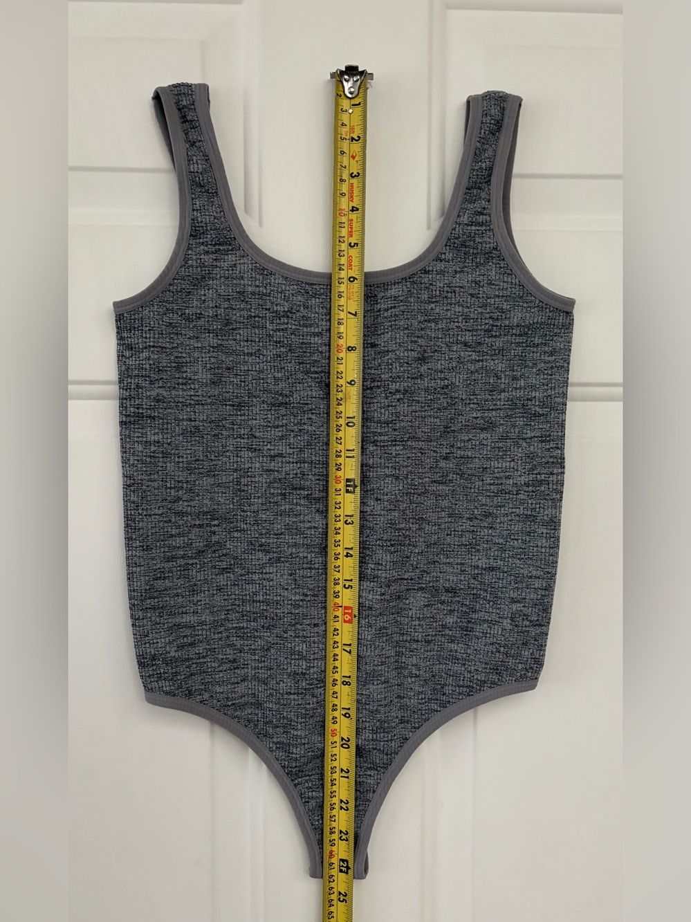Colsie Gray Ribbed Tank Bodysuit - Picture 5 of 7